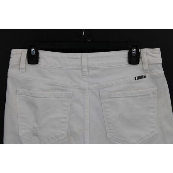 Kancan Estilo White Distressed Raw Hem Denim Jeans 11/29 - Picture 7 of 10